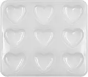 2 Pcs NUZAMAS Heart Shape Resin Molds 9-Cavity Resin Love Heart Shape Casting Jewelry Mold Epoxy Silicone Heart Epoxy Mold for Keychain Jewelry Pendant DIY Craft Making