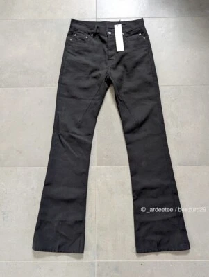 *NEW* RICK OWENS x BONOTTO JIM BOOTCUT FLARED CUT PANTS JEANS $1,210 (BLACK, 31)