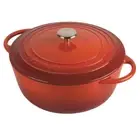 Pyrolux Pyrochef 20cm 2L Round Cast Iron Induction/Gas/Oven Safe Casserole Red