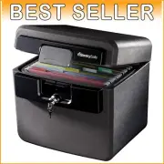 Compact Fireproof and Waterproof Safe with Key Lock - Premium Security Solution
