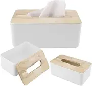 Removable Facial Tissue Box, Japanese Tissue Box, Solid Wood PP Tissue Box, Car Tissue Paper Dispenser, Napkin Organizer, Wooden Cover Toilet Paper Box, for Car Desk Bathroom Crafts Office Gift