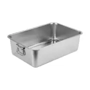Open Litter Box for Indoor Cats for Big Cats with Handles Metal Litter Pan