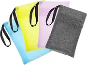 CANIGHT Exfoliating Soap Pouch Set 4 Pcs Mesh Bag for Shower Bar Soap Storage Foaming Net Portable Design