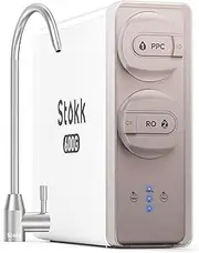 Stokk Reverse Osmosis System, 600 GPD Fast Flow Tankless RO Reverse Osmosis Water Filter System, Under Sink Water Filtration System, 2:1 Pure to Drain, Reduces TDS