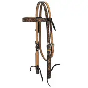 Weaver Leather Weaver Turq Cross Floral Tool Headstall Average