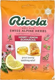 Ricola HoneyLemon with Echinacea Cough Suppressant Throat Drops, 19 Drops