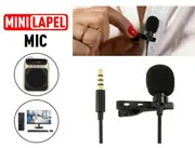 Clip-on Lapel Mini Lavalier Mic Microphone 3.5mm For Mobile Phone PC Recording