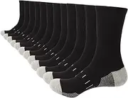 [BUDERMMY] Mens Socks Cushioned Work Socks Walking Socks Womens Crew Athletic Socks for Outdoor Hiking Trainer Running