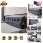 Triangular Headboard Wedge Pillow with Removable Cover - Soft Support for Beds