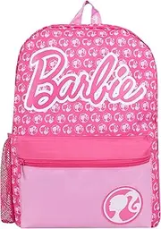 [Barbie] School Backpack | Kindergarten Backpack For Girls | Girls Bags | One Size Pink, Pink, One Size, Preppy Graphic Backpack