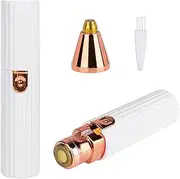Facial Hair Removal for Women, Number-one 2 in 1 Eyebrow Epilator Electric Painless Facial Hair Remover, Rechargeable Waterproof Shaver with Built-in LED Light for Peach Fuzz Eyebrow Lip Hair