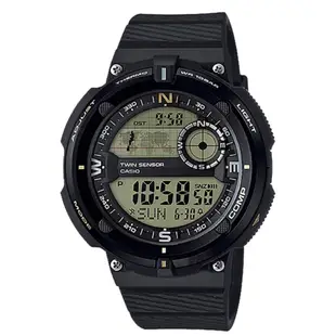 【CASIO 卡西歐】戶外運動登山錶 SGW-600-9A 45mm 現代鐘錶