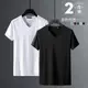 Pure white short sleeve t-shirt mens fitness slim T-shi