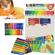Hexagonal Oil Pastoli - 36 Colour Vibrating Crayons Set, Soft Mixing Art Supplies | Oil Pastel Kit for Sketching, Drawing and Decorative Painting, Smooth Pastels