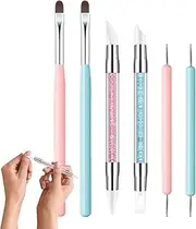 Nail Polish Pens, Double-Ended Nail Brushes Kit, Detail Gel Sculpture Manicure Kit Liner Brush for Salon Home Travel