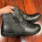 NWT Rockport Works Daisey Alloy Toe Side Zip Work Boot 11.5 Women's Black Shoe