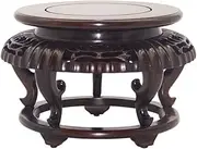 Display Stand Pedestal Wooden Vase Base Solid Wood Round Display Stands Indoor Living Room Bonsai Potted Fish Tank Base Ornaments Decoration Bonsai Pedestal (Size : 7.28in)
