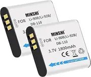 MINSHI LI-90B (2 Pack) Replacement Battery Compatible with Olympus Tough TG-6 【3.7V 1800mAh】 High Performance Compatible Camera Battery 2023KA