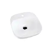 430*435*140mm Gloss White Ceramic Square Insert Basin