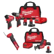 Milwaukee Hammer Drill + Impact Driver Kit 12V w/ Recip Saw Kit + Multi-Tool