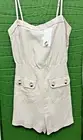 Kookai Playsuit Size 34 BNWT Beige Linen blend, Lined shorts RRP $160