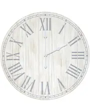 Lalia Home Wood Plank 23" Large Coastal Rustic Wall Clock