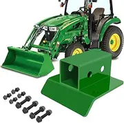 TULALUX Tractor Bucket Hooks 2 inch Receiver, Mount with Backing Plate, Grade 70 Forged Steel Bolts, 2" Receiver Compatible with Johnn Dere sub Compact and Compact Tractor Buckets