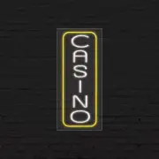 Casino Sign for Business Displays | LED Flex Neon | 13"W x 32"H x 1"D