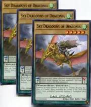 3 X YU-GI-OH SKY DRAGOONS OF DRAGONIA 1ST ED SILVER RARE NM/MINT CORE-EN000