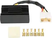 Grcfumo Motorcycle Voltage Regulator Rectifier, Voltage Regulator Rectifier, Aluminum Voltage Regulator Replacement for DR Z250 LT160E LT F160 LT 250 LT F250