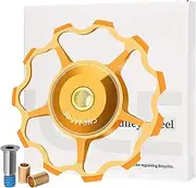 Derailleur Pulley - Aluminium Alloy Guide Roller Derailleur Pulley Bikes Bearing - Bikes Bearing Wheel Pulley Smooth Guide Roller Wheel for Riding Efficiency