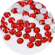 1440 Pcs SS20 5mm Flatback Rhinestones for Nails Art Crafts Glitter Round Gems Crystals DIY Clothes Shoes（Red)