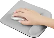 IFAN™ Ergonomic Mouse Pad with Wrist Support Hand Washable Mouse Pad with Wrist Rest Effectively Relieve Sore and Inflamed Wrists for Office Worker Grey (Medium)