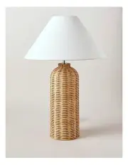 [Australian House & Garden] Vernon Woven Table Lamp 60cm in Brown
