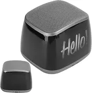 Blutetooth Speaker, BT 5.0 Portable Subwoofer with Hello Slogan Night Light, Support SD Card Mini Desktop Speaker for Bedroon, Travel, Party
