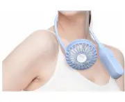 Portable Mini Foldable and Curved Fan Handheld Fan USB Rechargeable, Apply To Room, Cart and So on - Blue