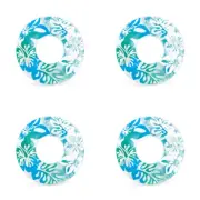 4x Intex Asst 91cm Clear Tropical Colour Swimming Inflatable Pool Float Tube 9+
