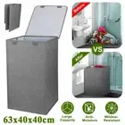Large Laundry Basket Washing Clothes Storage Foldable Basket Bin Hamper Lid Bag
