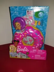 Barbie Donut Pool Float Playset With Puppy And Accessories Brand NIP