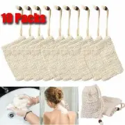 10 Pack Natural Sisal Soap Bag Exfoliating Soap Saver Pouch Holder