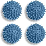 Dryer Balls Set of 4 Blue Dryer Balls Premium Reusable Natural Fabric Softener - Replaces Liquid Softener, Dryer Sheets & Wool Dryer Balls