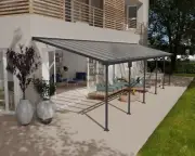 CANOPIA | Feria 3 x 10.35 DIY Patio Cover Kit Dark Grey Clear
