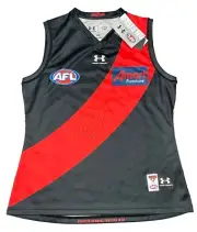 AFLW Essendon Bombers Womens Football Jersey Signed Michael Hurley #18 Sz L NEW
