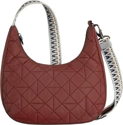 Travelon Boho Anti-Theft Slouchy Crossbody, Paprika,Women's Bags & Handbags