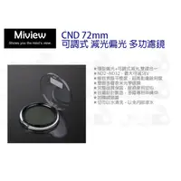 在飛比找蝦皮購物優惠-數位小兔【Miview CND 72mm 可調式 偏光減光鏡