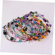 VINTORKY 14pcs Led Wreath Headband Light up Floral Wreath Headpiece for Women Girls Wedding Festival