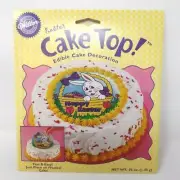 Wilton Easter Edible Cake Top Topper Bunny in Basket w/ Eggs