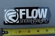 Flow Snowboard Boots Bindings Black White Logo SNB4 Vintage Snowboarding STICKER