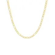 9ct Gold Solid Figaro 3+1 Chain