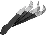 jojofuny Stainless Steel Pottery Tools Carving Knives Set Clay Sculpture Hand Tools 4pcs